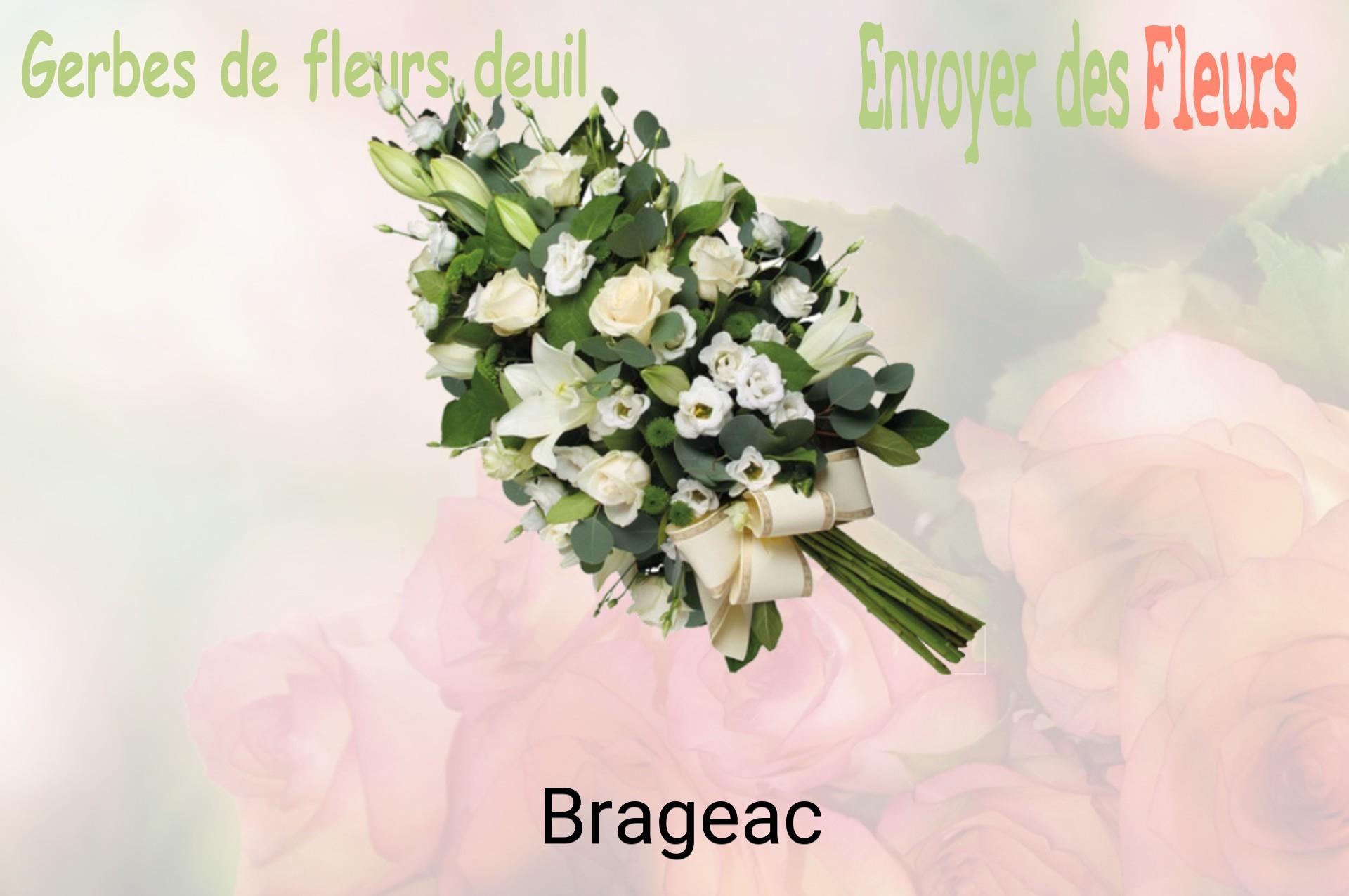 Gerbe de fleurs de deuil livrée à Brageac